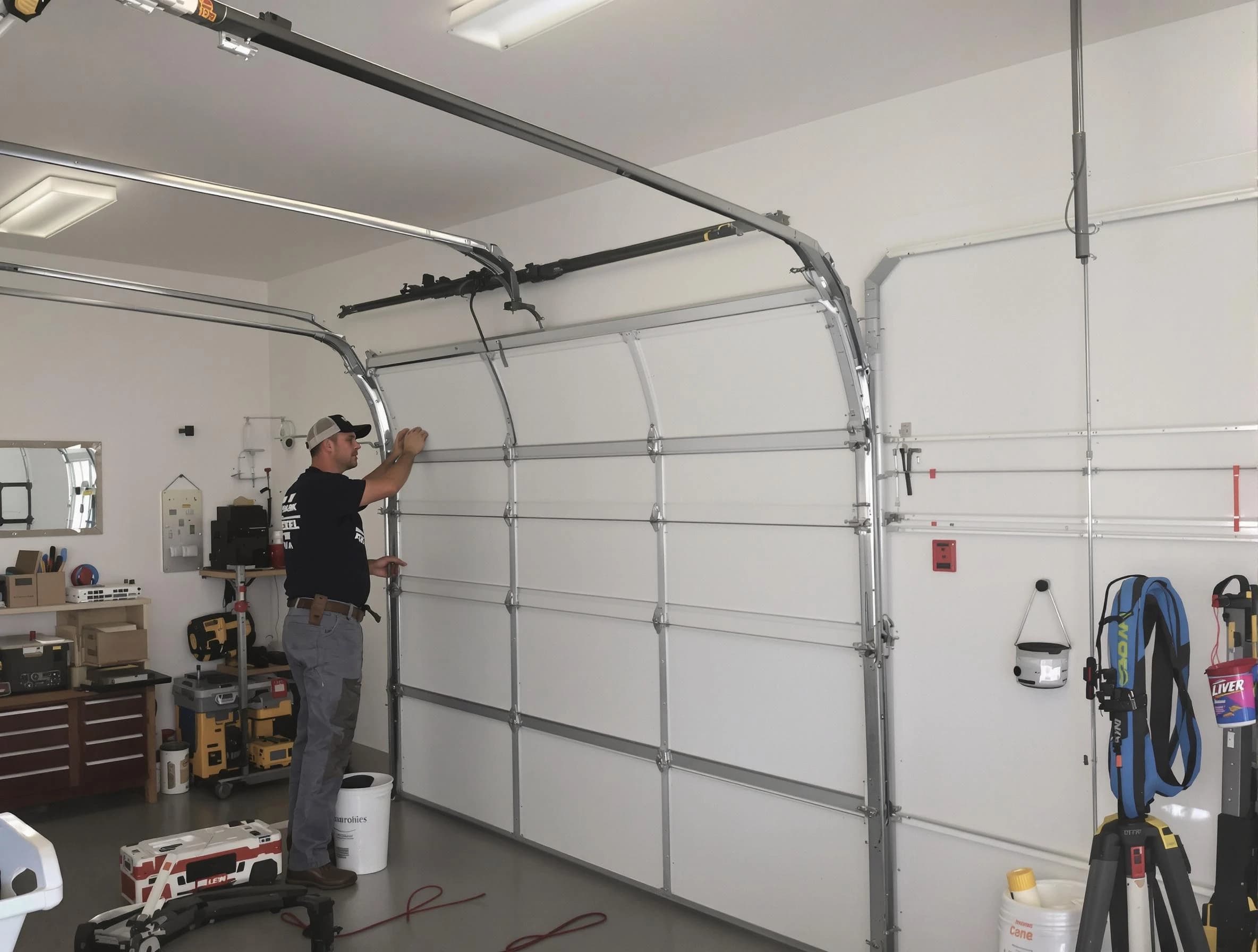 Canton Garage Door Repair team installing new garage door in Canton
