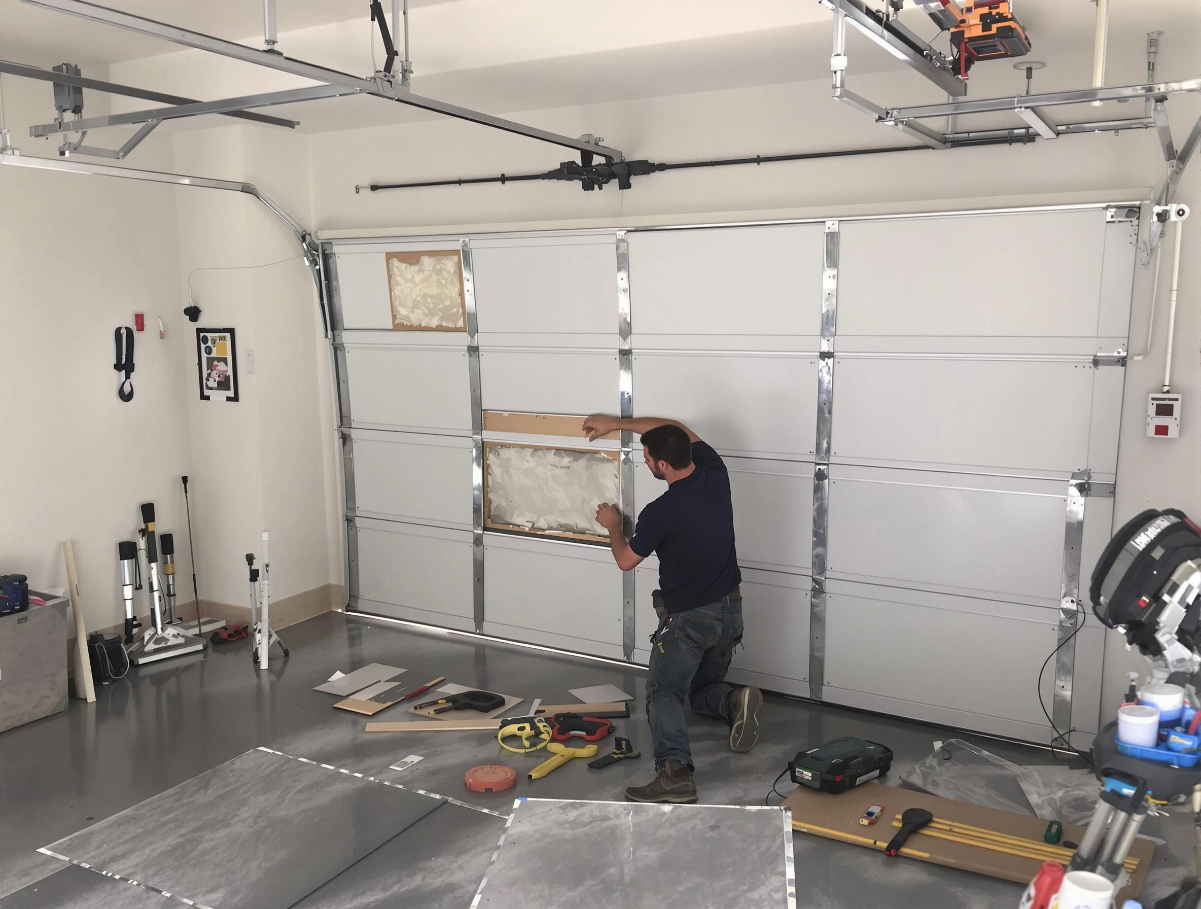 Garage Door Panel Repair in Canton