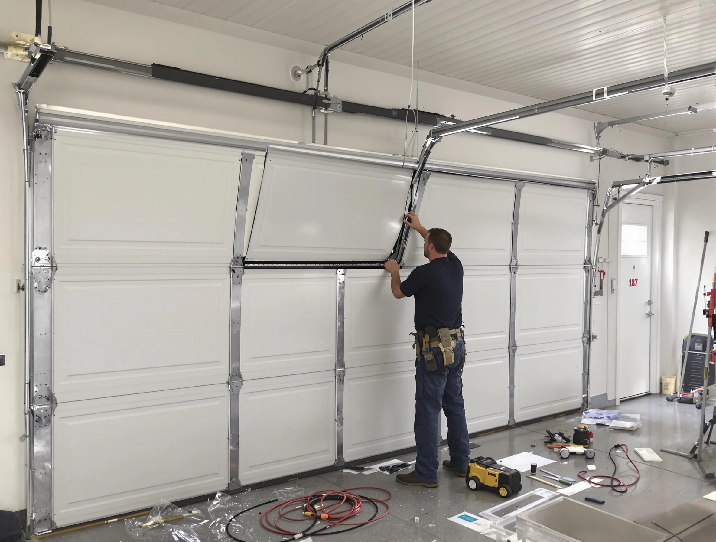 Garage Door Section Replacement in Canton