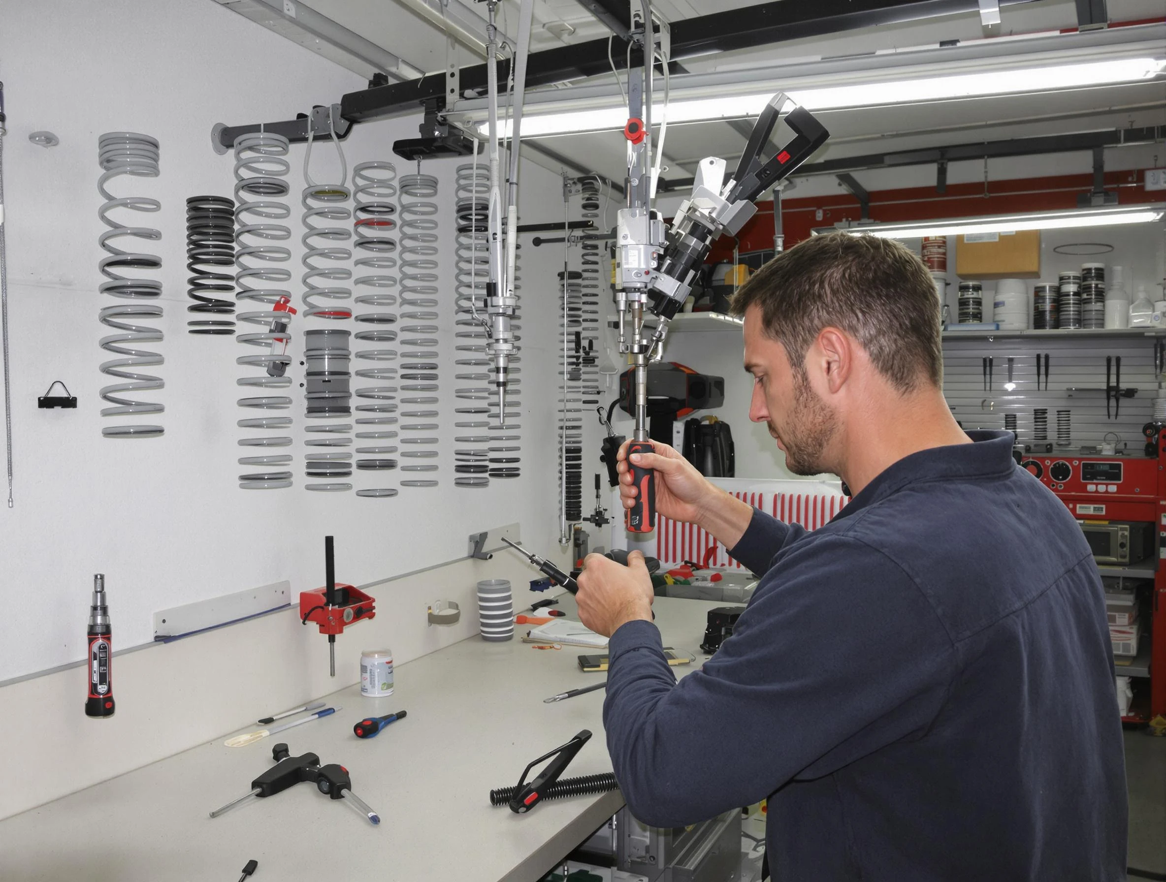 Canton Garage Door Repair safety certified technician performing precision spring replacement in Canton